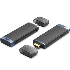 Vention ADC ADCL0 - Transmisor y Receptor HDMI Inalámbrico 5GHz, Full HD 1080p 60Hz, Alcance 40 Metros, Color Negro, Interfaz USB-C, Kit con Cables